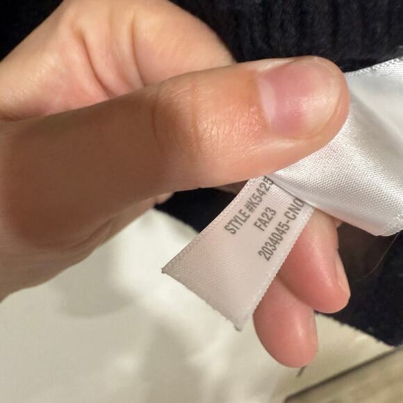 Madewell Donegal Belmont Mockneck Sweater Black Coziest Yarn K5425 Size XS - Picture 6 of 7